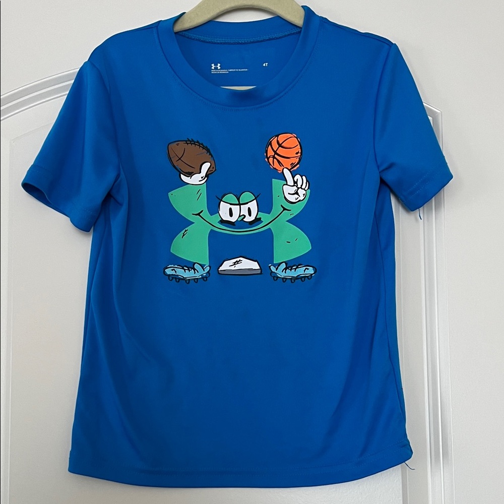 Under Armour | (4T) Kids' Blue Sports Graphic Tee
